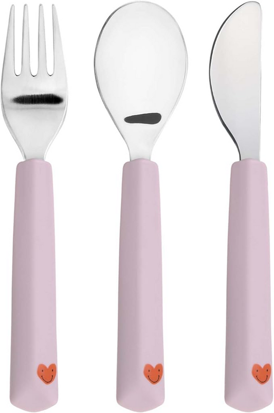 LASSIG cubiertos de acero cuchara tenedor cuchillo 12 m+ para bebés