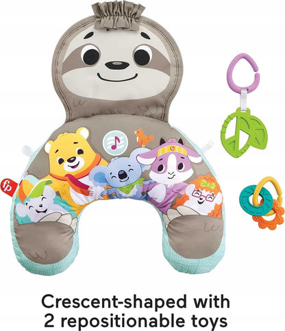 FISHER-PRICE poduszka do zabawy na brzuszku LENIWIEC wibracje + muzyka