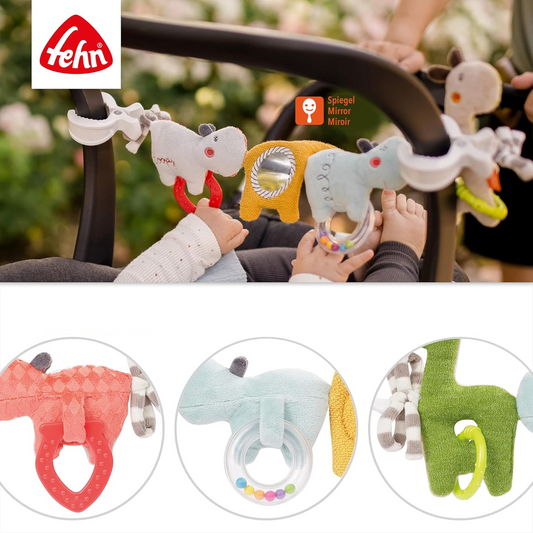 FEHN LOOPY & LOTTA babakocsihoz, kiságyhoz és autósüléshez való függő lánc, 55 cm