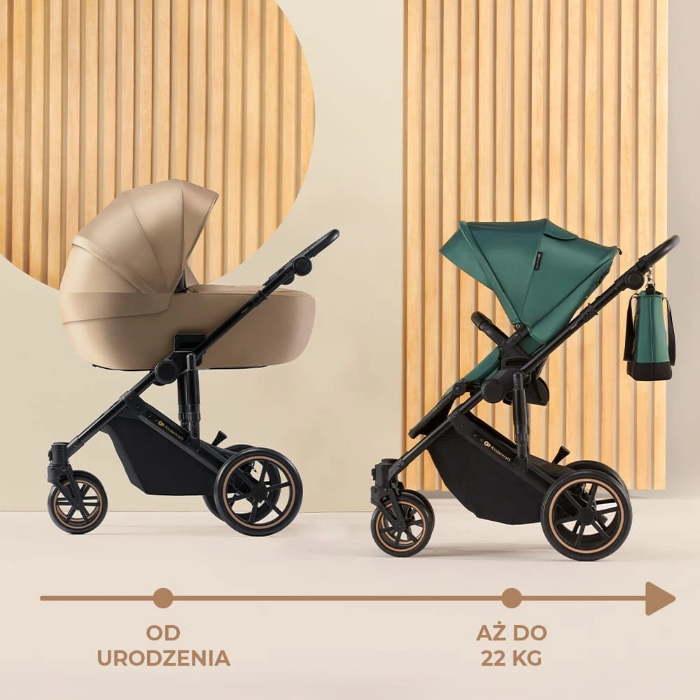 KINDERKRAFT PRIME2 PRO 3 az 1-ben multifunkciós babakocsi 22kg-ig + MINK PRO autósülés