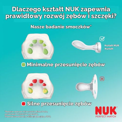 NUK Perfect Match Air Night pacifiers 0-6m x2 GLOW-IN-THE-DARK
