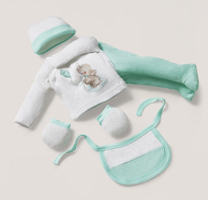 INTERBABY pamut ajándék szett csecsemőknek 5 db