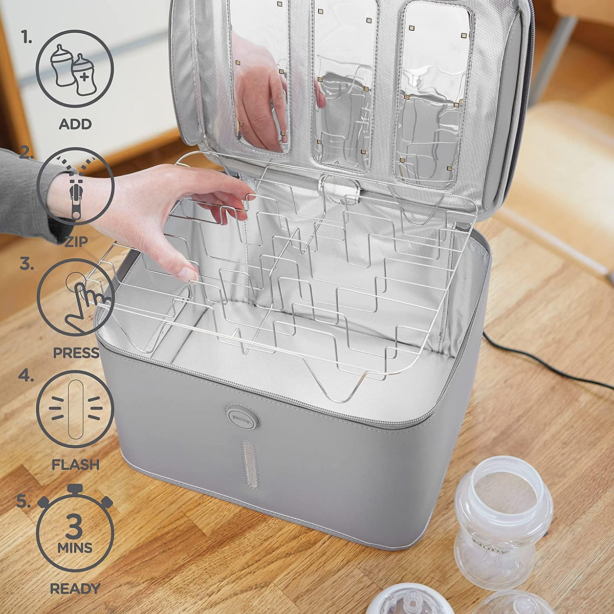 NUBY UV sterilizzatore portatile per giocattoli e altro a 360 gradi