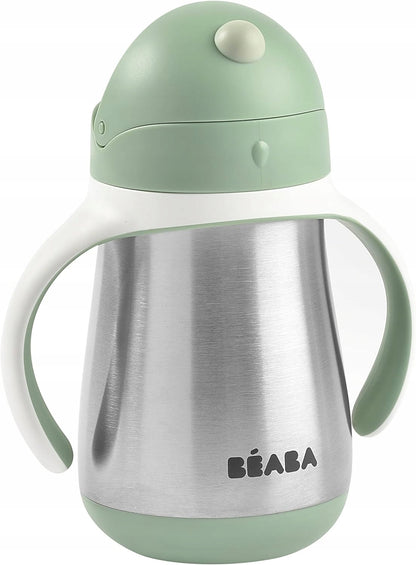 BEABA tasse anti-fuite avec paille EN ACIER 250 ml