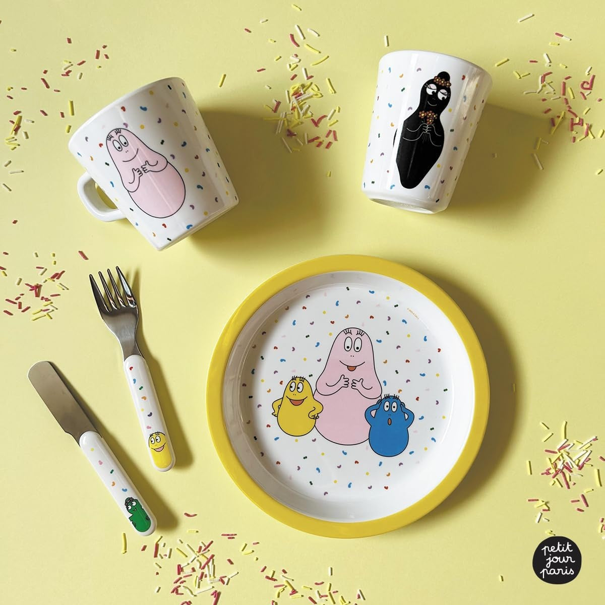 PETIT JOURS PARIS children's dessert plate BARBAPAPA 18 cm
