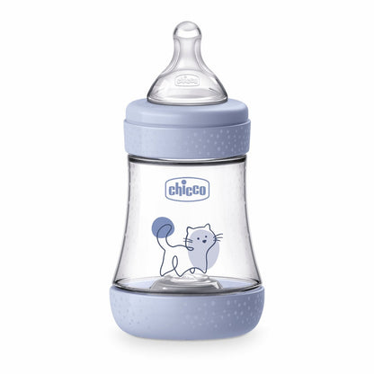 Chicco Perfect5 cumisüveg, 150 ml, lassú folyású, kék, 0m