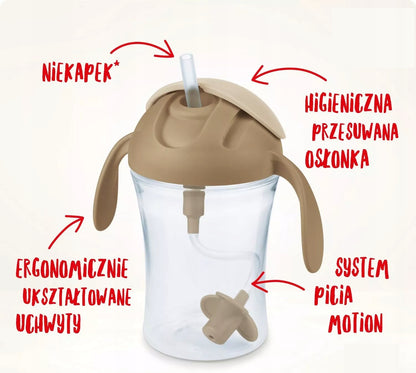 NUK Motion Cup anti-lekbeker met flexibel rietje 8 m+