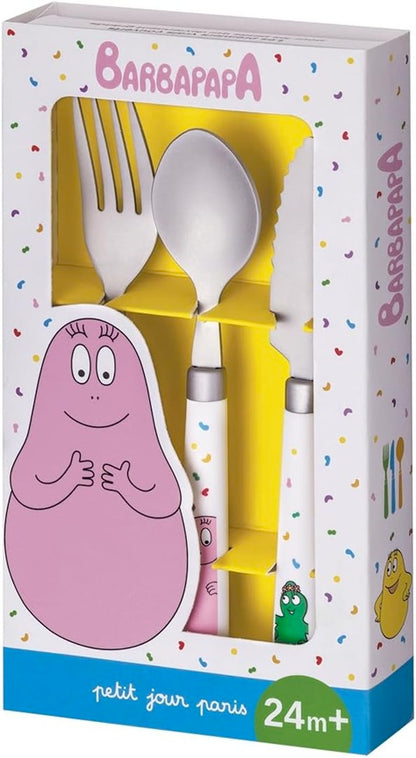 PETIT JOUR PARIS Barbapapa rozsdamentes acél evőeszközök 24 hónapos kortól O