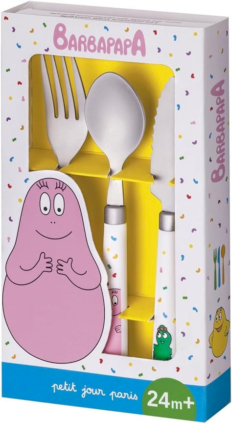 PETIT JOUR PARIS Barbapapa couverts en acier inoxydable 24 m+ O