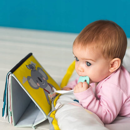 TAF TOYS libro sensorial de alto contraste con espejo para bebés