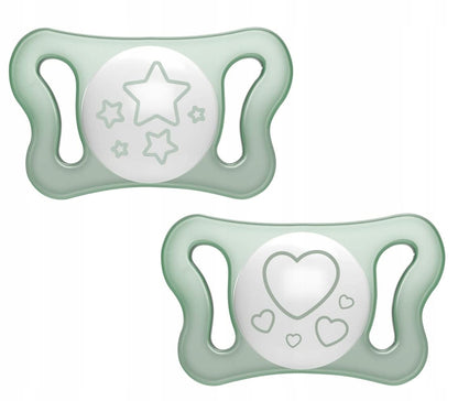 CHICCO MICRO PhysioForma cumi, 2 db szilikon 0–2 hónap VILÁGÍT