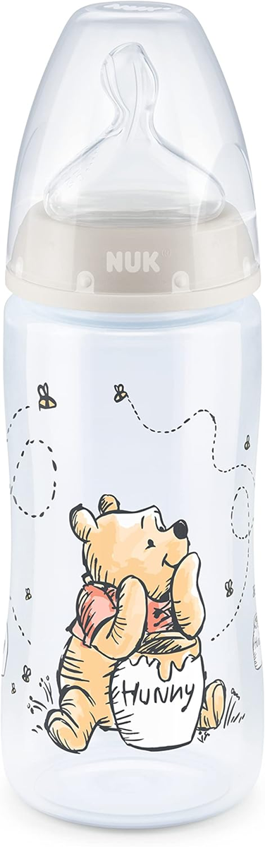 NUK First Choice+ 0-6 m FLES 300 ml temperatuuraanduiding WINNIE DE POEH