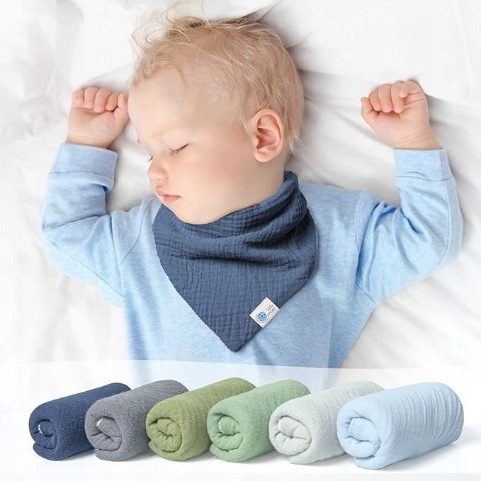 LULU MOON előke bandana patenttal 0–36 hónap 5 db
