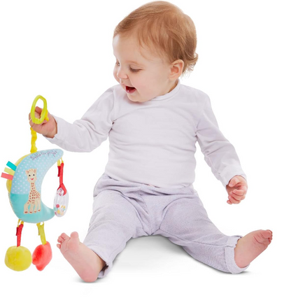 SOPHIE LA GIRAFE moon stroller, crib, car seat hanger