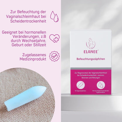 ELANEE hormone-free moisturizing vaginal globules x10
