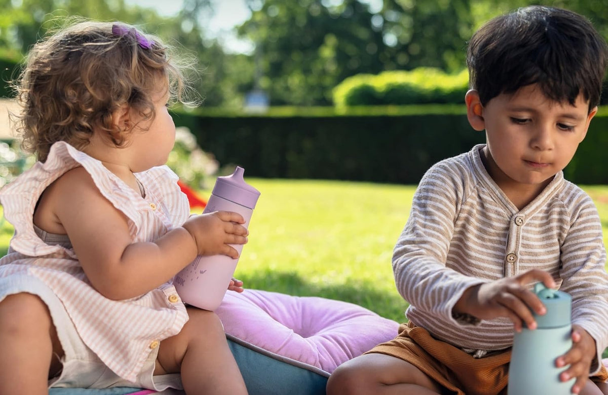 NUK Mini-Me Sip stålflaska med hårt munstycke 300 ml 9 m+ RÄV