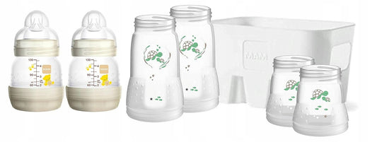MAM Anti-Colic 2 x Anti-Colic bottle 130 ml with teats, 2 x Anti-Colic body 160 ml, 2 x 260ml bottle bodies