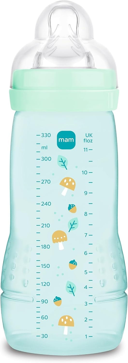 MAM Easy Active cumisüveg 330 ml 6 hó+ cumi 4 nagyon gyors átfolyás GRZYBY