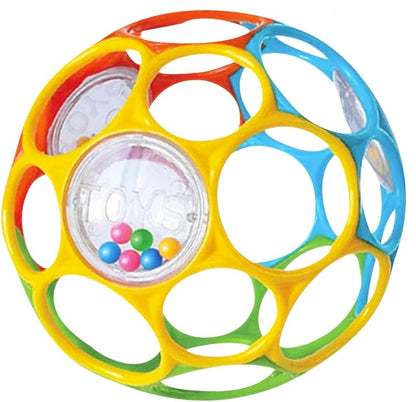 KIKUO Classic Ball rágóka fogóka labda csörgőkkel 11,5 cm