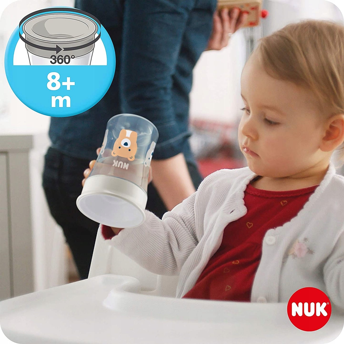 NUK drinking training set, cup + 3 spouts