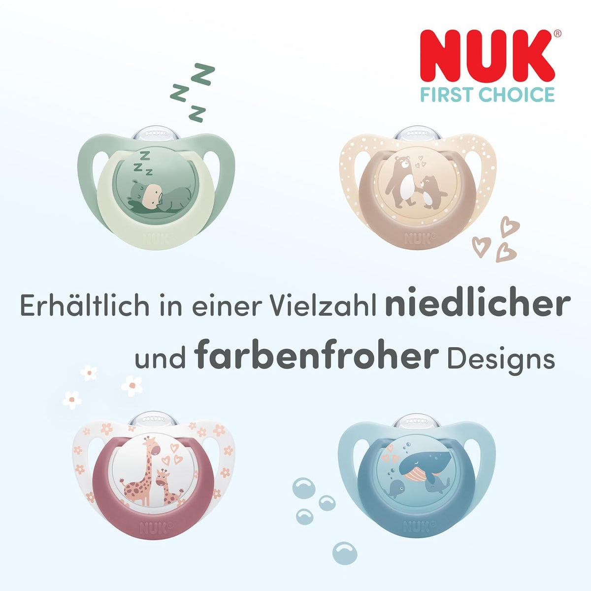 NUK First Choice silicone pacifier x2, 6–18 months