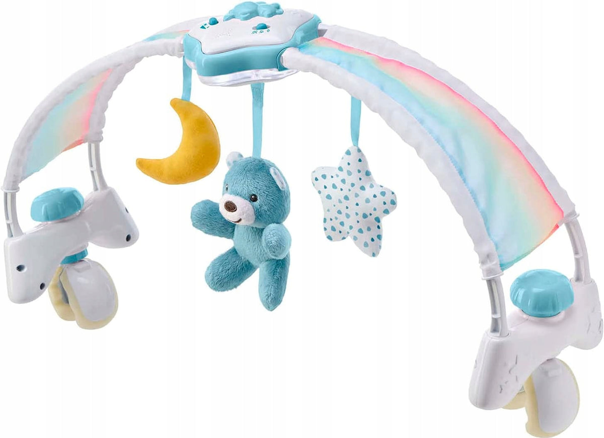 CHICCO Rainbow Sky 2-in-1-wagenboog en muziekdoosje met nachtlampje
