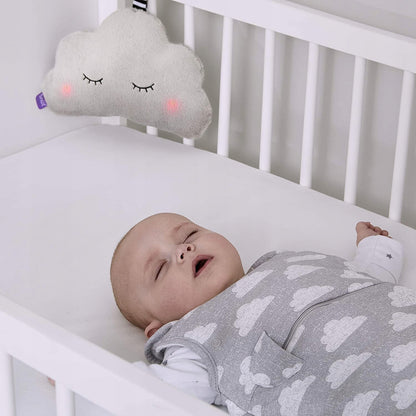 SNUZcloud pluche SLAAPMAKER wit geluid van hartslag en lichtjes