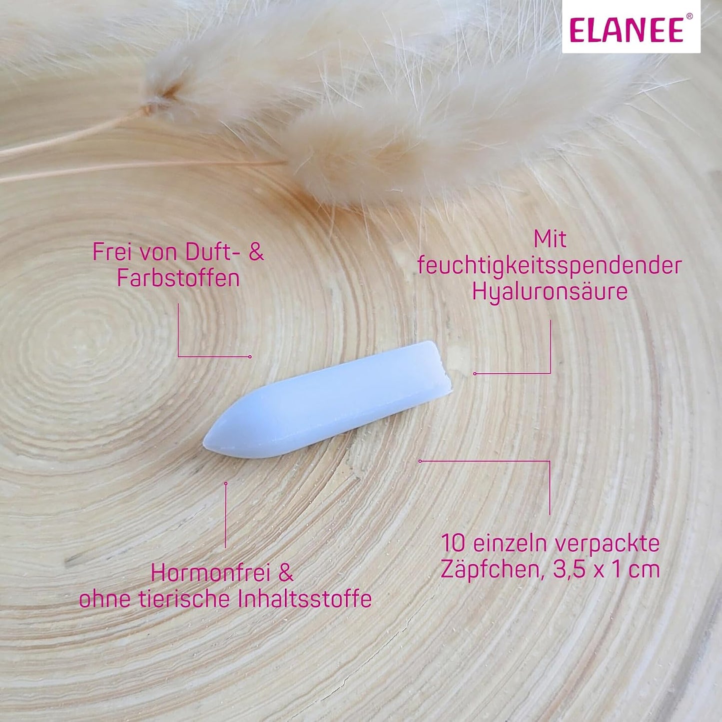 ELANEE nawilżające globulki dopochwowe bez hormonów x10