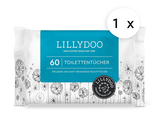 LILLYDOO neparfémované vlhčené ubrousky 12 x 60 cm 60 kusů