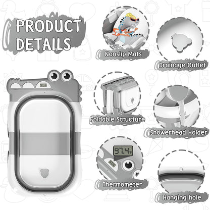 SUPERB compact baby bathtub with insert for newborns