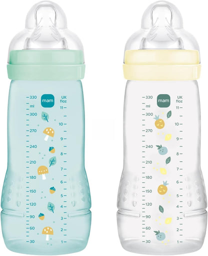 MAM Easy Active zestaw butelek 2x 330 ml 6 m+ smoczek 4 bardzo szybki