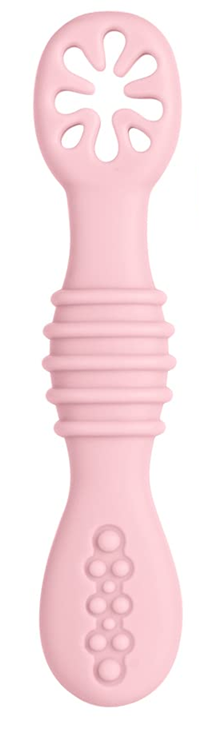 VICLOON Sticky Spoon silikonová lžička 2,5 x 10 cm 4 m+ růžová