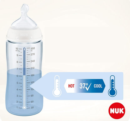 NUK First Choice+ 6-18 m FLES 300 ml temperatuuraanduiding