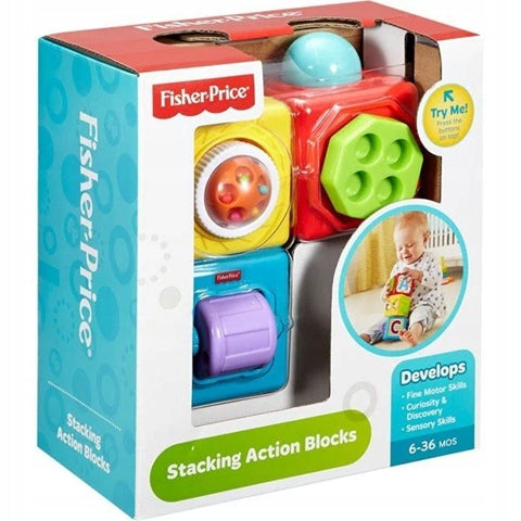 FISHER-PRICE DHW15 interaktív állatos építőkockák 6 hónap+