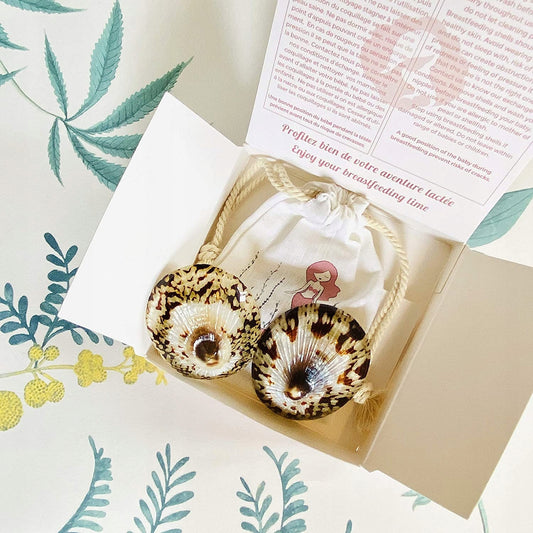 BABY SHELL schelpvormige borstschelpen met parelmoer