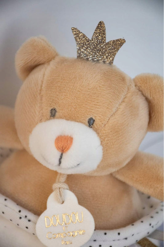 DOUDOU et COMPAGNIE Király mackó plüssfigura, 20 cm