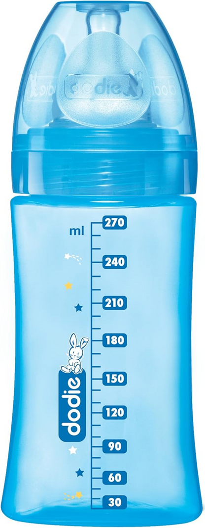 DODIE fles 270 ml speen 2 medium flow 0-6 m KONIJN