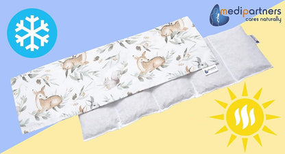 MEDI PARTNERS termoforo in cotone con noccioli di ciliegia 20x60 cm caldo e freddo