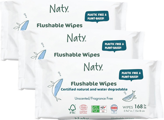 ECO BY NATY nedves törlőkendő 3 56 db lehúzható komposztálható