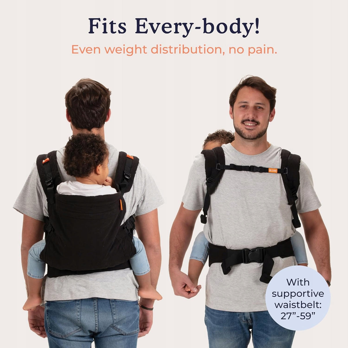 BECO TODDLER csatos babahordozó 9–27 kg