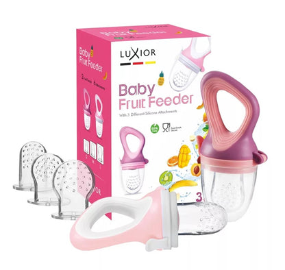 LUXIOR dispenser ciuccio per frutta per bambini 3-12 mesi 2 pezzi 6 beccucci
