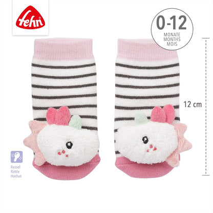FEHN Aiko&Yuki csörgős babazokni 0-12 hónap