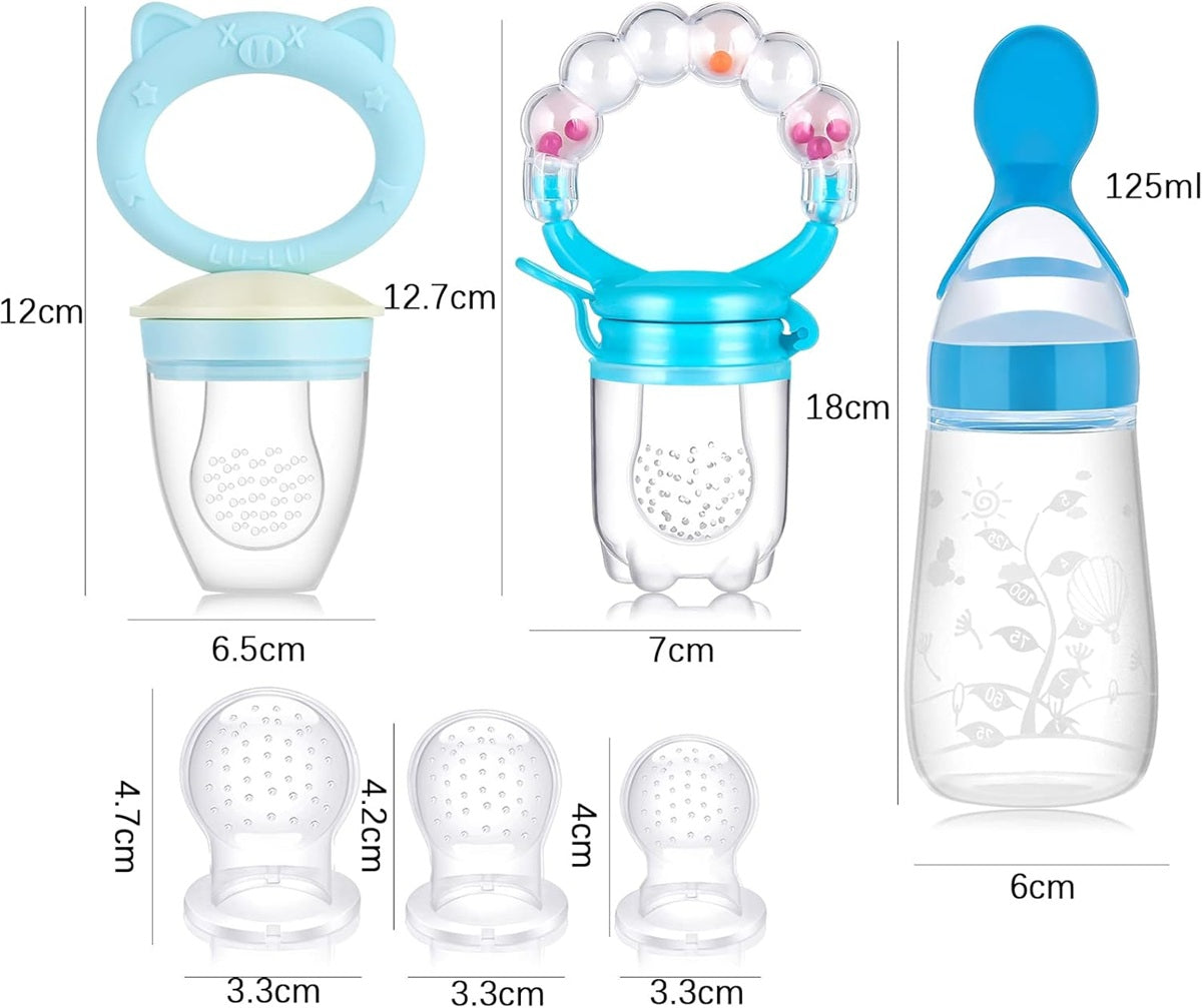 KOSHINE gyümölcscumi 2 darab 5 szájrész + 125 ml kanál és lánc