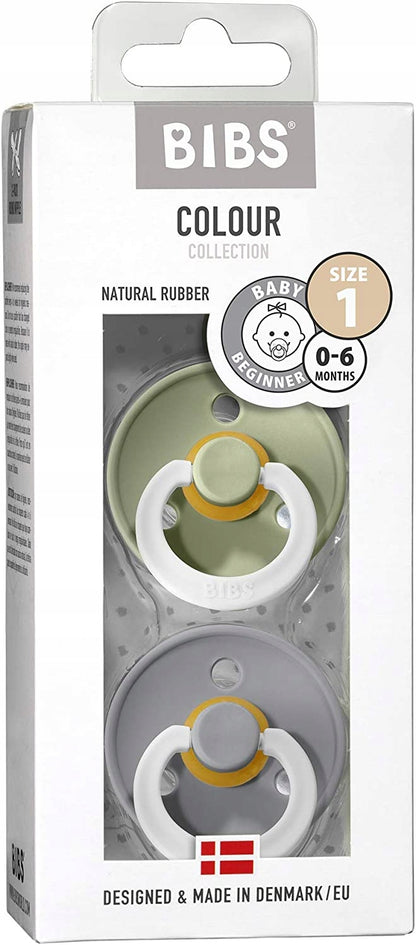 BIBS Colour Glow Natural Rubber Pacifier, Glow-in-the-Dark, 0-6m