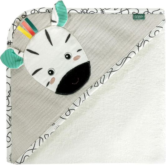 FEHN zebra bath towel with hood