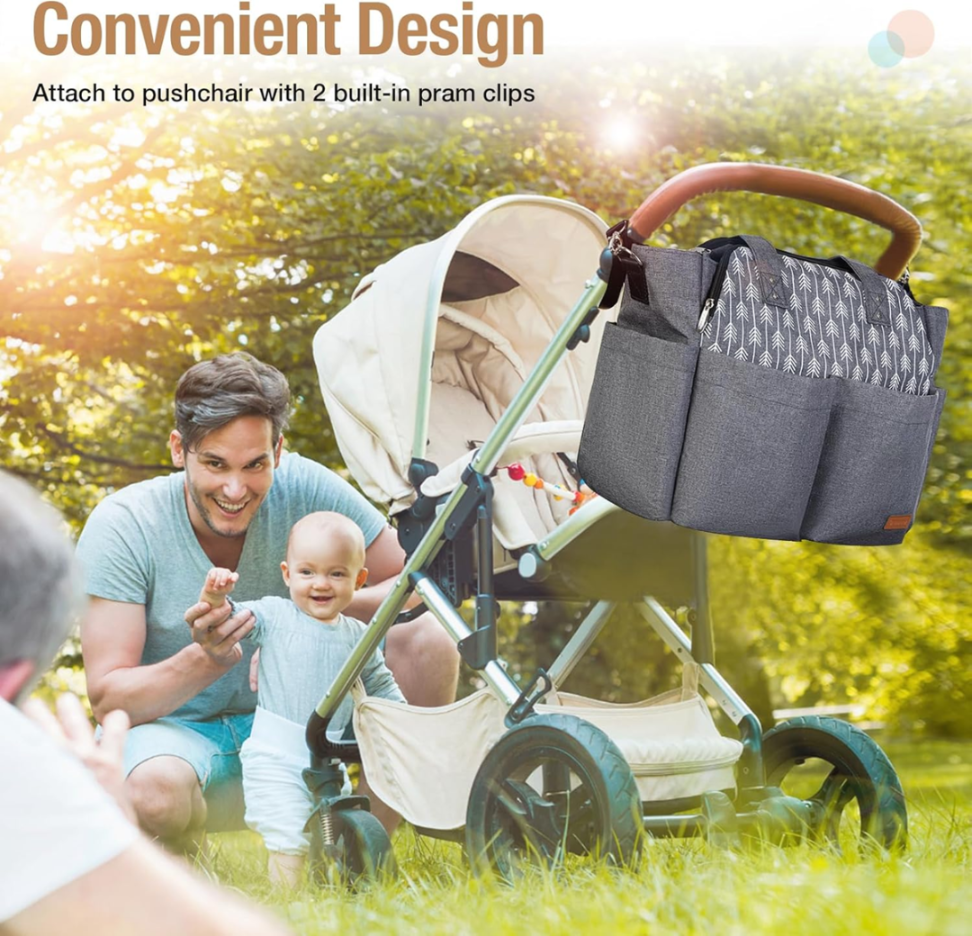 LEKEBABY kinderwagenzak + aankleedkussen