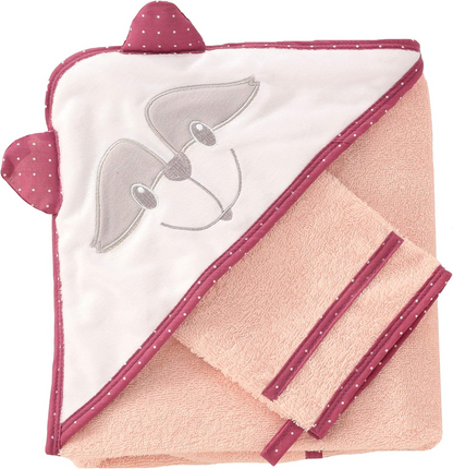 TROIS KILOS SEPT cape de bain 70x70 cm + gant de toilette
