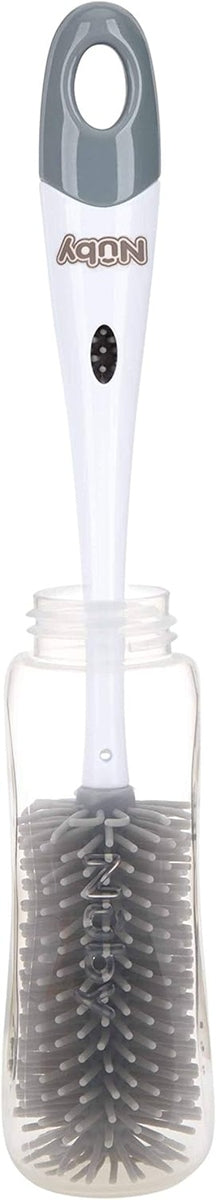 NUBY 2 az 1-ben cumi- és cumisüveg-tisztító kefe, 30 cm + állvány