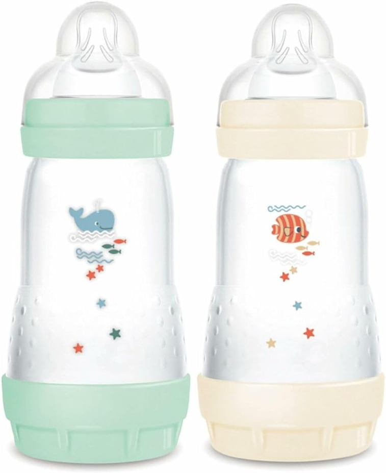 MAM Easy Start biberon anti-colique 260ml débit moyen 2 pièces