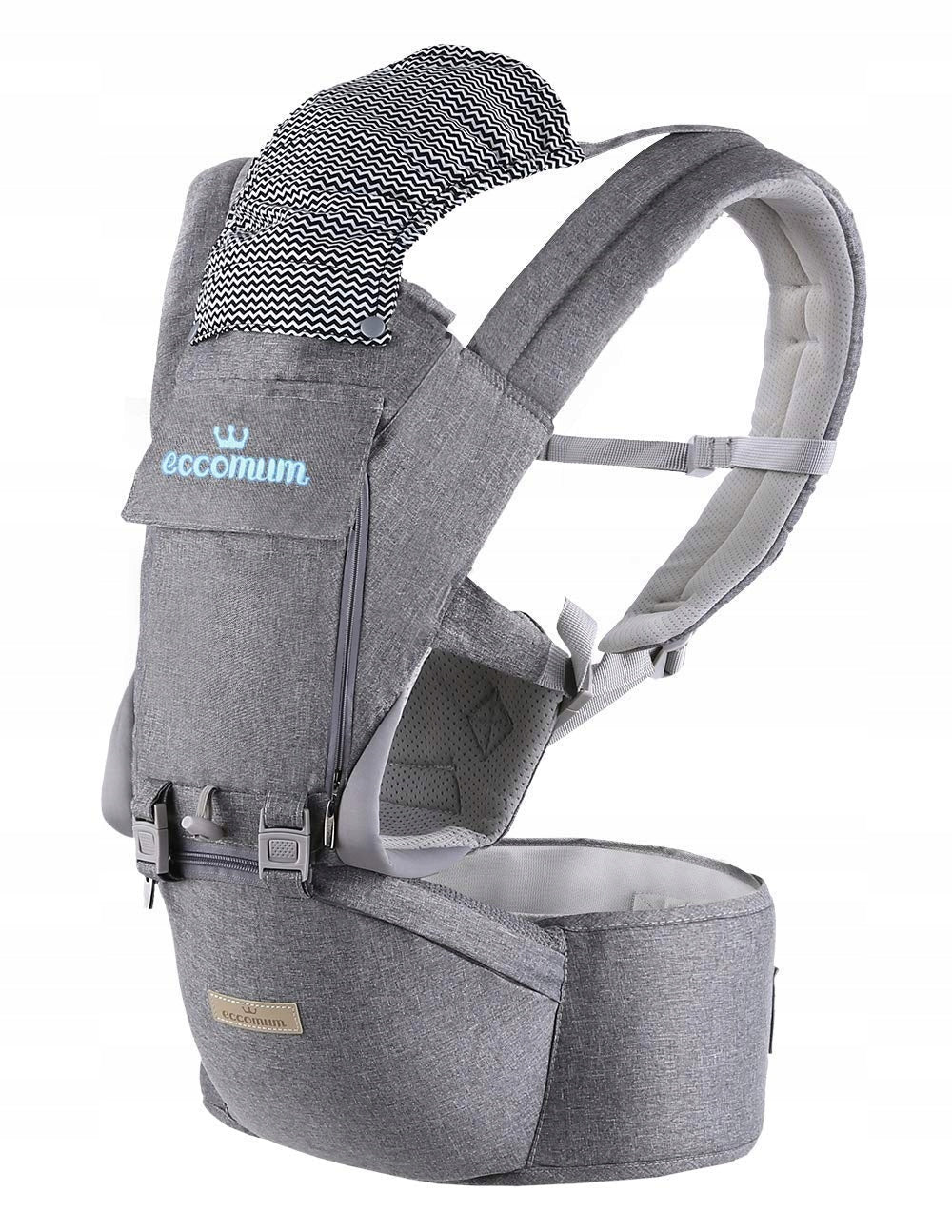 ECCOMUM ergonomikus babahordozó derékpánttal 6 az 1-ben